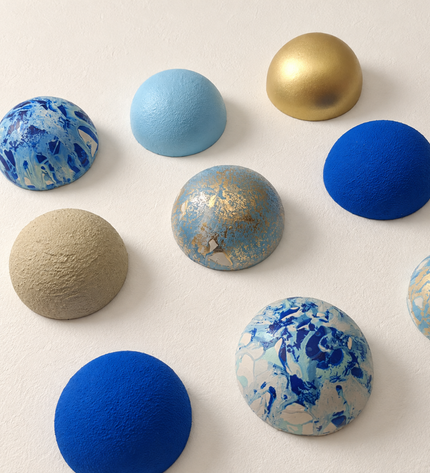 Wallipop Aegean Gold Duvar Dekoru | Wallibex / Tek ve eşsiz Aegean Gold; alçı ve epoksi üzerine el boyaması, 9 parçalı ve yerleşim şablonlu duvar dekoru.