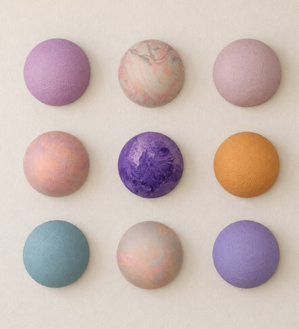 Wallipop Lilac Sunset Duvar Dekoru | Wallibex / Tek ve eşsiz Wallipop Lilac Sunset; alçı üzerine el boyaması 9 parçalı, dokulu ve şablonlu duvar dekoru.