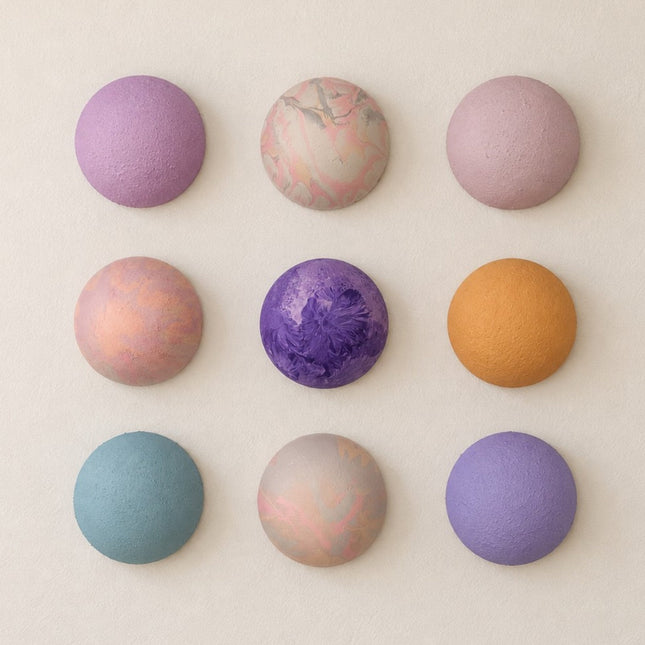 Wallipop Lilac Sunset Duvar Dekoru | Wallibex / Tek ve eşsiz Wallipop Lilac Sunset; alçı üzerine el boyaması 9 parçalı, dokulu ve şablonlu duvar dekoru.