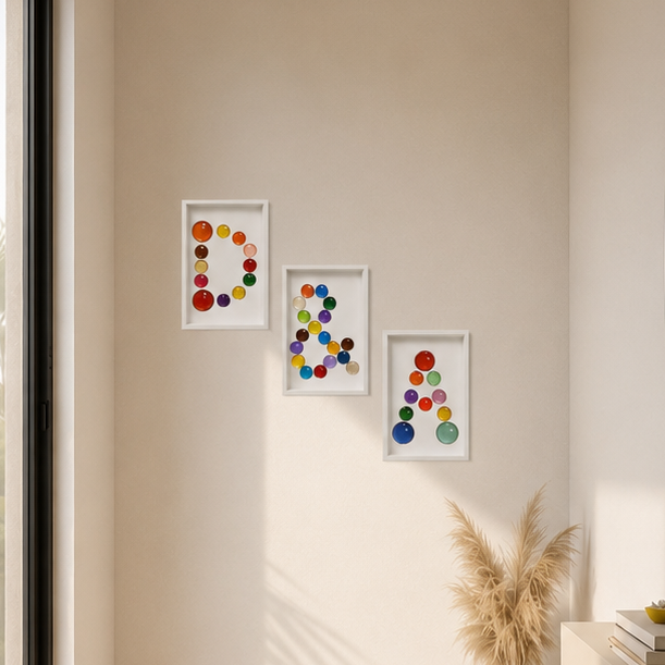 Wallnom Bold Ampersand Duvar Tablosu | Canlı Renkli 3 Boyutlu "&" Duvar Dekoru