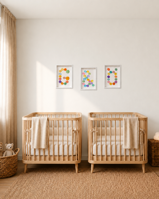 Wallnom Soft Ampersand Duvar Tablosu | Pastel Renkli 3 Boyutlu "&" Duvar Dekoru