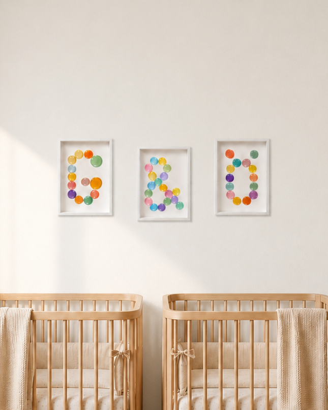 Wallnom Soft Ampersand Duvar Tablosu | Pastel Renkli 3 Boyutlu "&" Duvar Dekoru