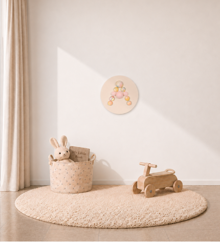 Wallibex Wallnom Little Pink Duvar Dekoru | Pastel Harf Formlu Çocuk Odası Aksesuarı