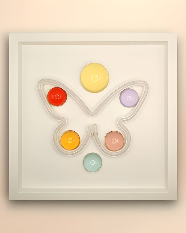 Butterfly Neon Işıklı Duvar Aksesuarı